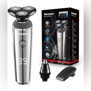 Electric Razor for Men,Kurener Electric Shaver Rechargeable Wet/Dry (056)